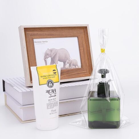 Awpeye 100 PCS Clear Cello Cellophane Treat Bags Good For Pastry, Bakery, Cookie, Candy, Dessert, Popcorn, Dessert, Chocolate And Party Favors 1.4 Mils in Kuwait