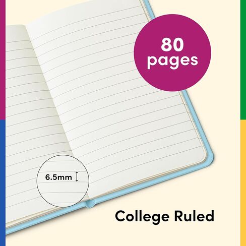 POKETO Lined Pocket Notebook Journal - 80 Page College Ruled Travel-Sized Notebook, 100 GSM Thick Paper, Hardcover - 3.5" x 5.5" - Sky Geo in Saudi Arabia