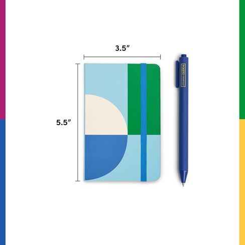POKETO Lined Pocket Notebook Journal - 80 Page College Ruled Travel-Sized Notebook, 100 GSM Thick Paper, Hardcover - 3.5" x 5.5" - Sky Geo in Saudi Arabia