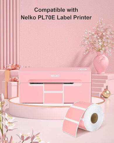 Nelko Genuine 2.25" x 1.25" Direct Thermal Labels, Barcode Labels Compatible with Nelko PL70E Label Printers, Self-Adhesive Labels, Barcode Stickers, White/1000 Labels (Commercial Grade) in Saudi Arabia