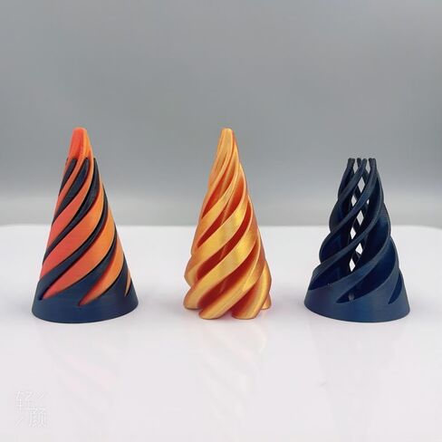 Impossible Pyramid Passthrough Sculpture, Pass Through Pyramid Fidget Toy, 3D Printed Spiral Cone Toy, Mini Vortex Thread Illusion, Pyramid Passthrough Sculpture (Two) in Saudi Arabia