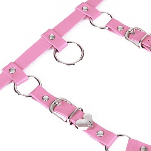 Women's Leather Tops Lingerie Full Cage Harness Body Punk Gothic Garter Belts Waist Belt Adjustable Size Festival Rave (White) in Saudi Arabia