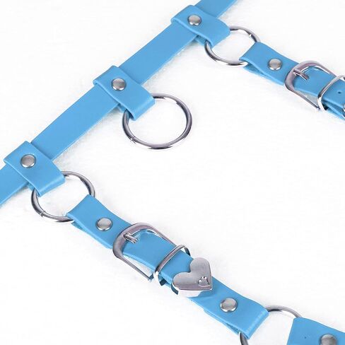 Women's Leather Tops Lingerie Full Cage Harness Body Punk Gothic Garter Belts Waist Belt Adjustable Size Festival Rave (White) in Saudi Arabia