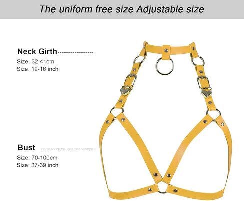 Women's Leather Tops Lingerie Full Cage Harness Body Punk Gothic Garter Belts Waist Belt Adjustable Size Festival Rave (White) in Saudi Arabia