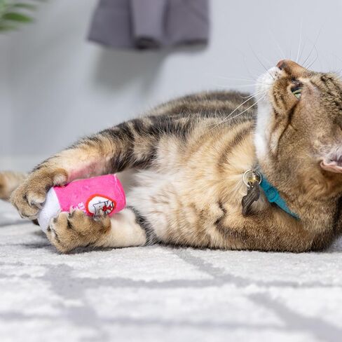 هكسلي آند كينت ألعاب القطط المكونة من قطعتين | شوكولاتة بالفراولة وقلب الكونفو | لعبة قطط قوية مملوءة بالنعناع البري | لعبة قطيفة ناعمة مع النعناع البري والتجعيد | كيتيبيلز in Kuwait