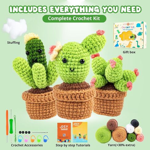 HTVRONT Crochet Kit for Beginners - Complete Crochet Kits with Stitch by Stitch Video Tutorial, Beginner Crochet Kit for Adults Kids Gift - Starter Easy Learn to Crochet(Ray Fish 2 Pack) in Saudi Arabia