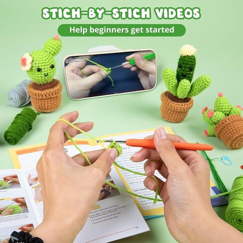 HTVRONT Crochet Kit for Beginners - Complete Crochet Kits with Stitch by Stitch Video Tutorial, Beginner Crochet Kit for Adults Kids Gift - Starter Easy Learn to Crochet(Ray Fish 2 Pack) in Saudi Arabia