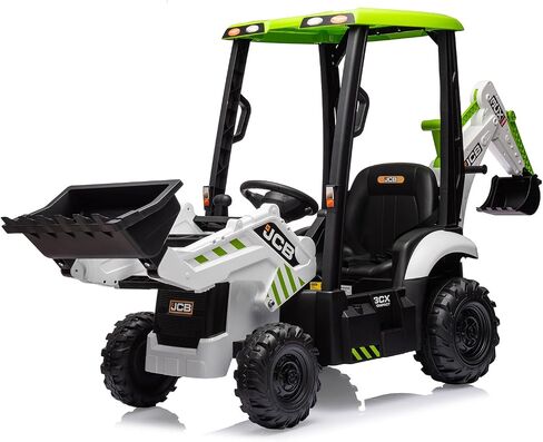 4 in 1 JCB Ride On Excavator, 12V Kids Excavator Ride On Toy with Remote Control & Front Loader & Digger, Four Transformable Forms Kids Ride On Car Toy in Saudi Arabia