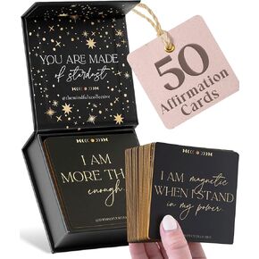 THE MINDFUL COLLECTIVE Positive Affirmation Cards for Women - 50 Daily Affirmations for Women. Motivational Mindfulness Cards, Inspirational Self Care Spiritual Gifts for Astrology, Zodiac
