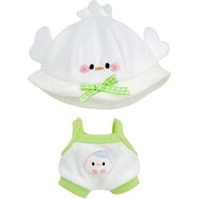 CALEMBOU Doll Clothes, 4 Inches Cute Macaron Animal Series Doll Clothes Suit for 6.7 Inches Labubu, Kawaii Doll Accessories Toys Gifts for Girls(Only Clothes) (Cuddly Bunny)