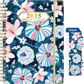 2025 Planner, Academic Planner 2025 with Tabs, Weekly & Monthly Planner 2025 from Jan. 2025-Dec. 2025, 8.5"×6.1", Twin-Wire Binding, Thick Paper, Home or Office Use for Gifts