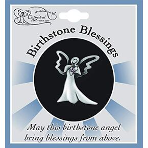 Cathedral Art (Abbey & CA Gift June Light Amethyst Birthstone Blessings Angel Pin, 1-1/4-Inch, Multicolor