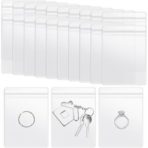 100pcs Baggies for Jewelry,Plastic Jewelry Bags,2.36 X 3.15 in Resealable Bags,PVC Clear Jewelry Bags,Anti Tarnish Small Bags for Jewelry Earrings Rings Necklaces Gift for Women Girls