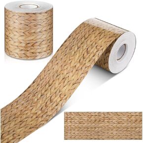 Mixweer 65.6 قدم Boho Seagrass لوحة الإعلانات الحدود الزخرفية المستقيمة المدرفلة الحدود الحدود السبورة الحدود للمدرسة، الفصول الدراسية، ديكور المنزل in Kuwait