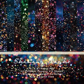 Scrapbook Paper Pad, 24 Sheets Mixture Colored Paper, 6"×6" Holiday Pattern Cardstock Paper Assorted Colors, Scrapbooking Supplies Paper for Junk Journal Craft DIY Photo Album Cottagecore Room Décor