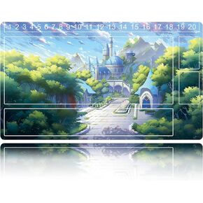 Lorcana Playmats Compatible TCG MTG Gaming Mat Non-Slip Rubber with Zones Play Mat 24x14 Inche