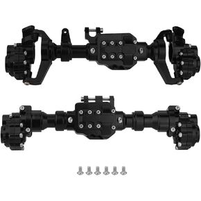 TRX4 Aluminum Alloy Front & Rear Axle Housing Set for 1/10 Traxxas TRX-4 Defender Bronco 2021 G500 Chevrolet RC Crawler Car Upgrade Parts (red)