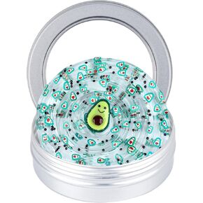 Thinking Slime, Crunchy Avocado Clear Slime Kit, Scented DIY Slime Putty for Kids, Crystal Slime Party Favors for Girls Boys