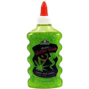 ELMERS Washable Glitter Glue, 6 Oz Bottle, Blue (E324) Color: Green, Model:E324, Office Accessories & Supply Shop