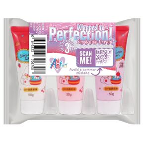 Deco Cream - 3 Pack Fake Whipped Cream Glue DIY Phone Case Kit Junk Case Kit of 3 Whipped Clay Tubes, 3 Tips Fake Icing Phone Case Decorations Fake Frosting Cream Glue Kit 50 ML x White Pink & Purple