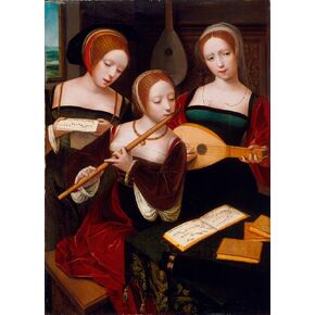 Christmas Card Box "Three Musicians" Flanders, 12 Cards / 12 Envelopes