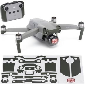 Wrapgrade Skin Compatible with DJI Air 2S | Accent Color A (NEON Yellow) in Kuwait