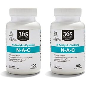 365 من Whole Foods Market، N-Acetyl L-Cysteine ​​500 MG، 100 قطعة