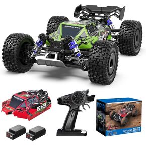1:16 Brushless Remote Control Cars, 62mph Off-Road All Terrain Electric RC Truck, 4WD RC Truck with 2.4 GHz Remote Control and 2 3S Lipo Batteries for Kids Adults Boys Gifts