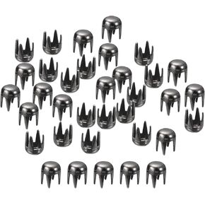 uxcell 160Pcs Bronze Round Dome Rivets, 7mm Brass Spike Studs Spots Punk Rock Nailheads Claw Beads for DIY Clothes Belt Bag Shoes Bracelet Leather Craft