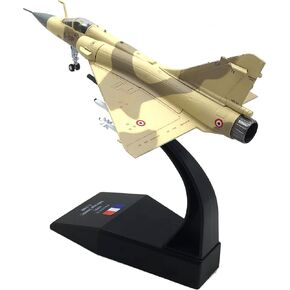 1/100 Mirage 2000 Fighter Military Aircraft Model Fighter Aeroplane Metal Attack Plane for Home/Office Decor (Yellow)