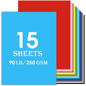 11x17 Large Cardstock A3 Paper Black Card Stock 15 Sheets Poster Paper 80lb Thick Printer Paper Display Board for Art and Crafts, Exhibits