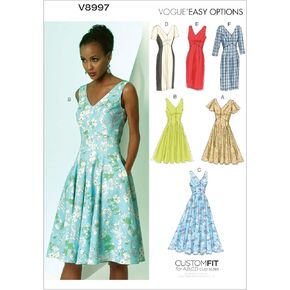 Vogue Patterns V8997 Misses' Dress Sewing Template, Size E5 (14-16-18-20-22)