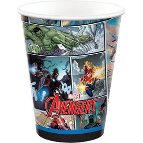 Marvel Avengers Powers Unite Party Cups - 9 oz. (Pack of 8) - Sturdy & Eye-catching Design - Perfect for Superhero-Themed Celebrations