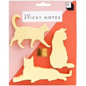 Cat Sticky Notes | Includes 3 Separate Designs | Cat Shaped Sticky Note Pads | Novelty Paper Sticky Pads | Office Supplies | Note Paper