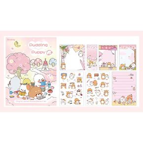 Doraking 250Sheets Cute Cartoon Dog Memo Notes Writing Pads Scrapbook Decorations TODO List for Planning with 2 Sheets Decorative Stickers, Doraking Shiba Inu Memos