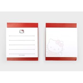 [MSGLOBAL] Hello Kitty Square Shape Self-Adhesive Sticky Notes 2Pads, 70Sheets/Pad, 140Sheets Total, 2.8 x 2.8 Inches