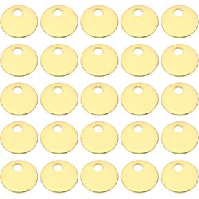 PATIKIL 8mm Steel Disc, 100pcs Round Metal Stamping Blanks Tags Circle Metal Plate DIY for Laser Engraving Stamping Magnetic Mount Jewelry Making, Silvery