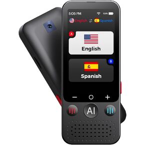 Language Translator Device - Real-Time Two-Way in 139 Languages Translator, Portable Online/Offline/Photo/AI Translation for Travel Bussiness and Learning