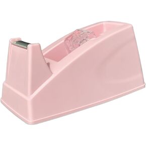 Colorful Desktop Tape Dispenser for Office, Home & School, Durable and Stylish Office Supplies, Non-Skid Base, Macaron Pink