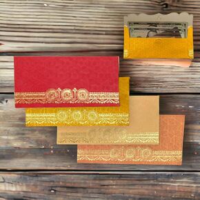 LoveNspire Pack of 10 Money Envelopes for Cash Assorted Colors Paper Shagun Lifafa Decorative Lucky Cash Holder Gift Card Currency Holder Tip Envelopes Wedding Diwali Gift