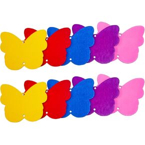 Colorful Wood Slices Butterfly Blank Unfinished Wood Ornaments Painting Crafts for Kids Christmas Tree Decor Gift Tags DIY Crafts Home Party Wall Decorations 10pcs(Butterfly)
