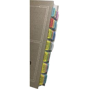Book Tabs for The Interior Design Handbook 2020 Edition, Laminated, Durable, Color-Coded, and Repositionable Tabs (Book not Included)