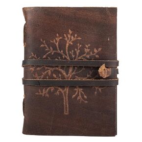 7even Ocean Leather Journal Lined Notebook - Embossed Tree of Life Journal for Women, 7 x 5 Inches Mens Diary Drawing Notebooks - 400 pages - Lined Paper College Ruled - Inspirational Gifts for Women
