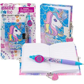 Unicorn Mini Diary with Lock And Pen for Girls Journal Notebook - Limited Too