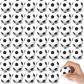 Blulu Mini Soccer Stress Balls Bulk Small Foam Balls for Kids Stress Relief Relaxation Soccer Party Favors Decoration School Carnival Reward(30 Pcs)