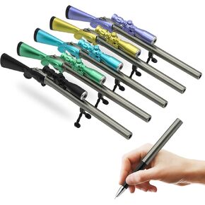 5 Pieces Novelty Cool Sniper Gun Shape LED Light Gel Pens, Novelty Pens Interesting Sniper Gun Pens for Boys