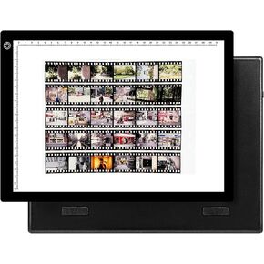 YCCLDIPL A4 Slide Viewer |Film Negatives & Old Slides Scanning Light Box | Light Pad Backlight | Negative Viewer | Hands-Free Ultra-Thin Ultimate Brightness (Includes USB Adapter) - Black