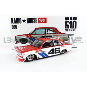 TSM Model Datsun 510 Pro Street Version 1 #46 BRE Red and White (Designed by Jun Imai) Kaido House 1/64 Diecast Model Car by True Scale Miniatures KHMG005