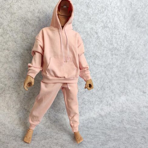 1/6 Custom Scale Man Oversized Hoodie + Trousers Pant Outfit for 12" Male Action Figure Doll Clothes (White) in Kuwait