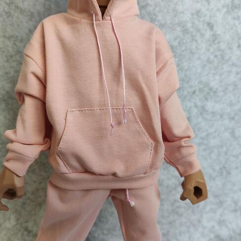 1/6 Custom Scale Man Oversized Hoodie + Trousers Pant Outfit for 12" Male Action Figure Doll Clothes (White) in Kuwait